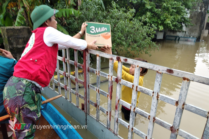 Hội Chữ thập đỏ tỉnh Nghệ An cứu trợ khẩn cấp vùng ngập nặng 3