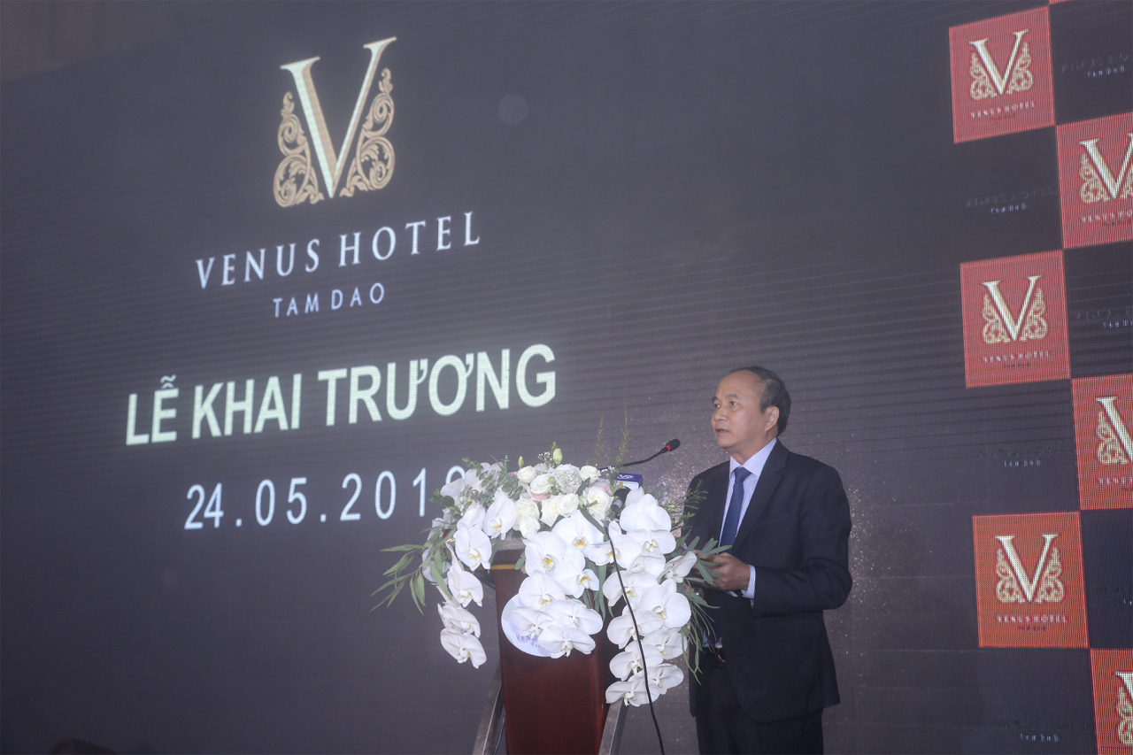 Chu-tich-tinh-Vinh-Phuc-Nguyen-Van-Tri-phat-bieu-tai-le-khai-truong-Venus-Hotel-Tam-Dao