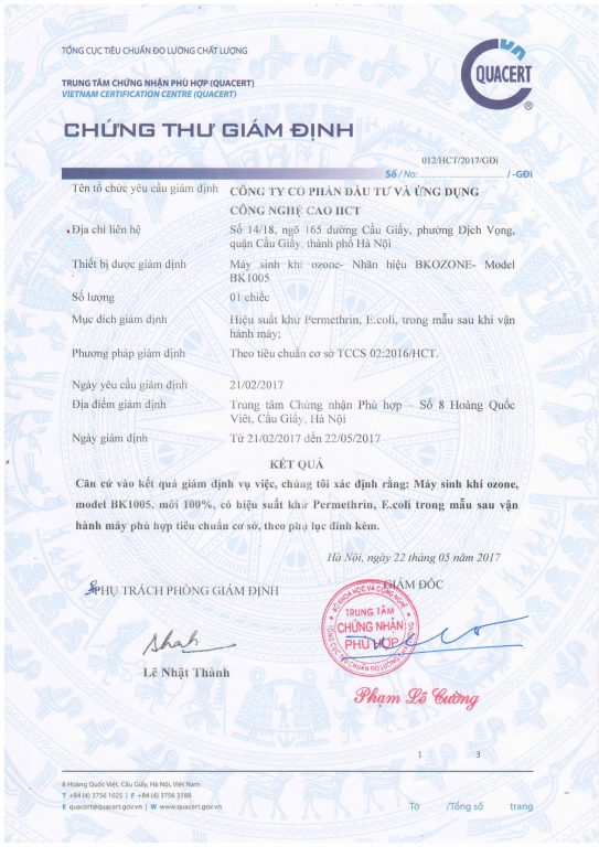 chứng thư giám định-1