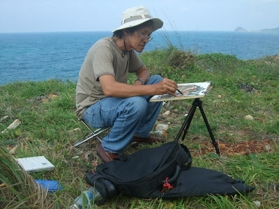 hoa-si-dang-kim-long-tu-cau-be-ban-ca-den-cay-dai-thu-trong-lang-hoi-hoa 2