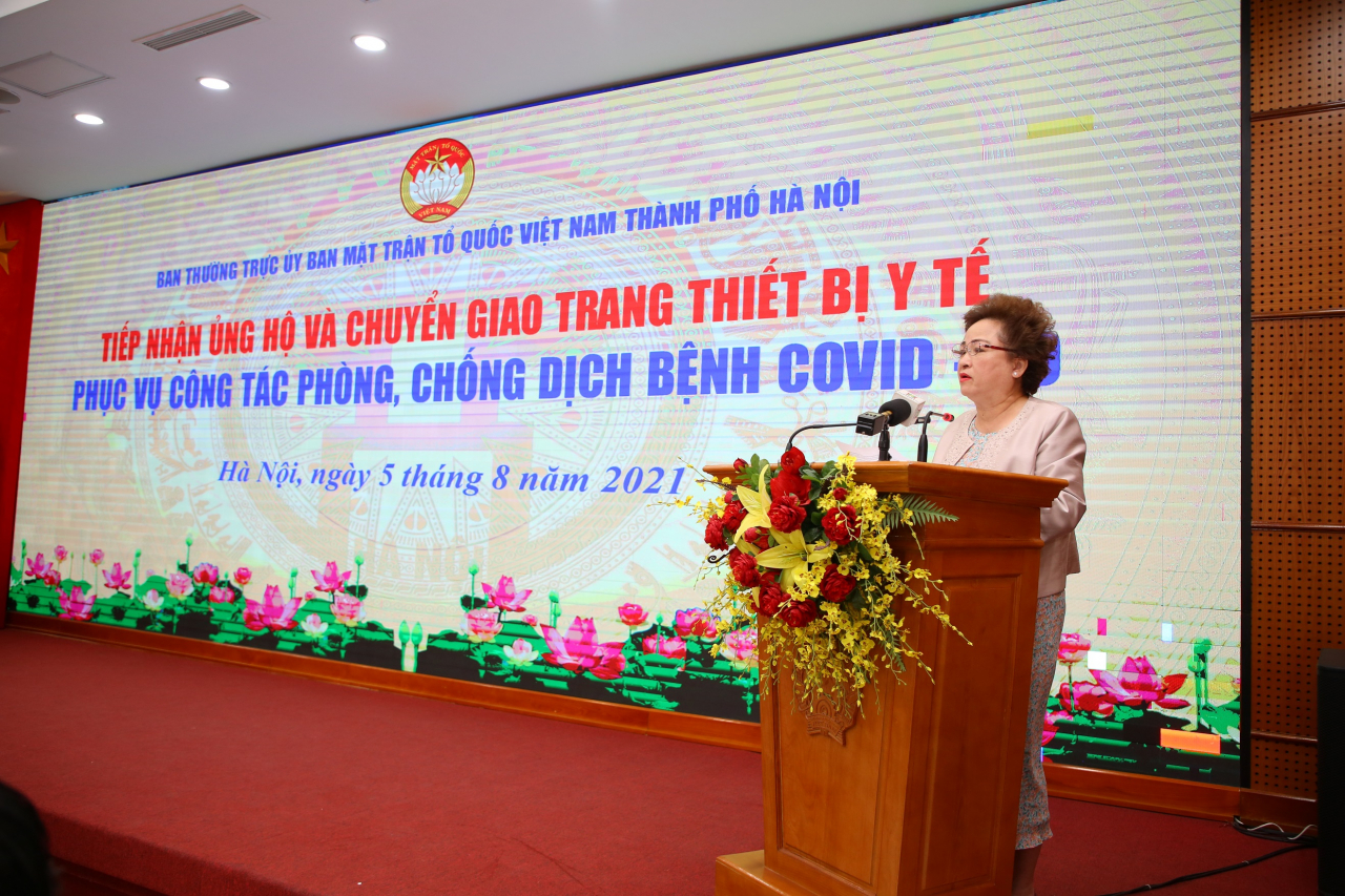 Madame Nguyễn Thị Nga, Chủ tịch HĐQT Tập đoàn BRG, phát biểu tại sự kiện