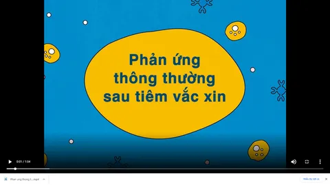 Phản ứng thông thường sau tiêm vắc xin phòng COVID-19