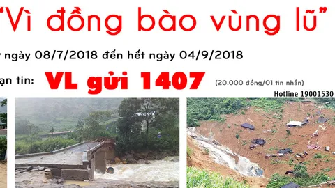 Hãy nhắn tin ủng hộ đồng bào vùng lũ