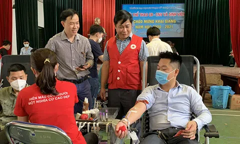 Nam Định: Ngày hội hiến máu tình nguyện tại Trường Đại học Sư phạm Kỹ thuật