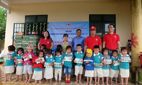 Hội Chữ thập đỏ Quảng Ngãi: Tài trợ 19.710 hộp sữa cho trẻ em nghèo huyện miền núi
