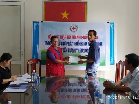 Hội Chữ thập đỏ TP.Bến Tre cấp vốn cho hộ nghèo từ Dự án “Ngân hàng bò”