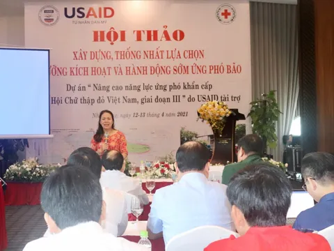 Hội Chữ thập đỏ Việt Nam xây dựng ngưỡng kích hoạt và các hoạt động sớm ứng phó bão