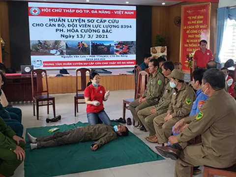 Đà Nẵng: 100 học viên là lực lượng tuần tra 8394 tham gia lớp Tập huấn sơ cấp cứu