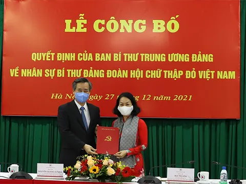Công bố quyết định nhân sự Bí thư Đảng đoàn Hội CTĐ Việt Nam