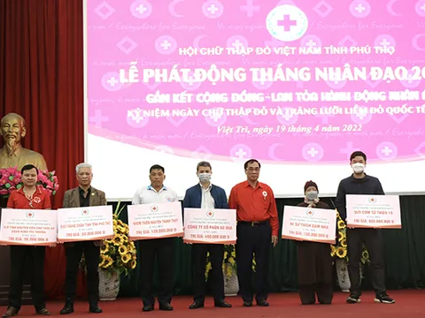 Phú Thọ: Tháng Nhân đạo 2022 phấn đấu vận động đạt trên 6 tỷ đồng