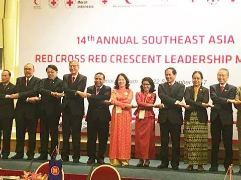 Hội nghị các nhà lãnh đạo các Hội Chữ thập đỏ và Trăng lưỡi liềm đỏ khu vực Đông Nam Á lần thứ 17 được tổ chức trực tuyến tại Hà Nội