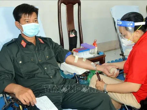 Ngày hội hiến máu tình nguyện của tuổi trẻ Công an nhân dân tại Sóc Trăng