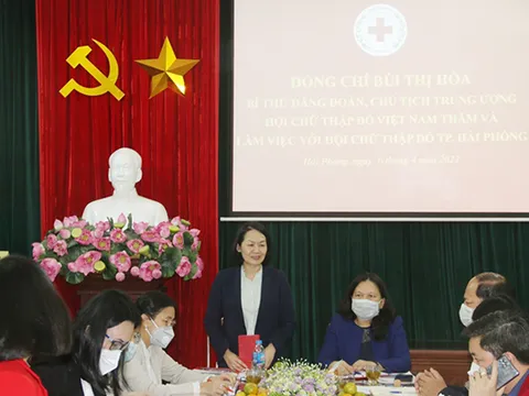 Trung ương Hội Chữ thập đỏ Việt Nam thăm và làm việc Hội Chữ thập đỏ thành phố Hải Phòng