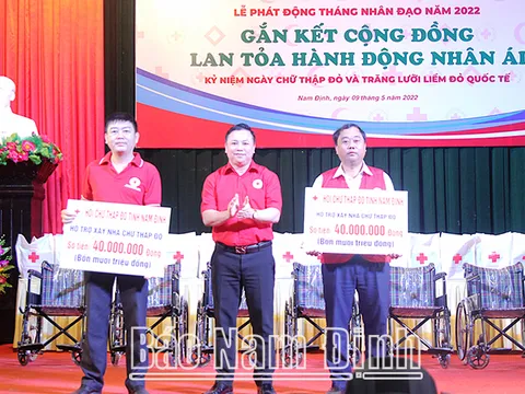 Hội Chữ thập đỏ tỉnh Nam Định: Phát động Tháng Nhân đạo năm 2022