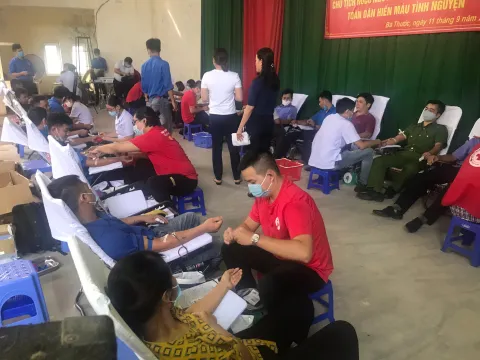 Bá Thước (Thanh Hóa): Hơn 450 tình nguyện viên tham gia hiến máu tình nguyện