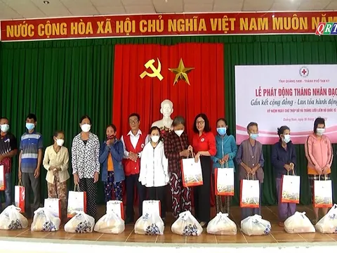 Hội Chữ thập đỏ tỉnh Quảng Nam phát động “Tháng Nhân đạo” năm 2022