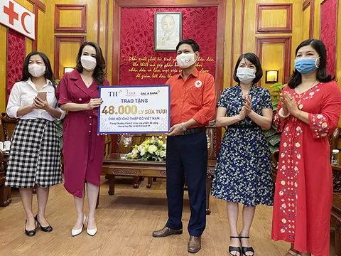 Trung ương Hội Chữ thập đỏ Việt Nam: Tiếp nhận 48.000 ly sữa tươi từ Tập đoàn TH