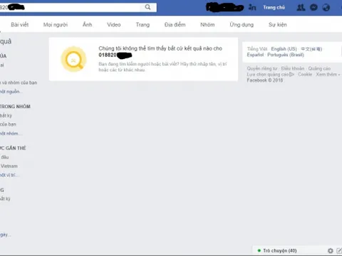 Facebook bỏ tính năng tìm kiếm người dùng bằng gmail và số điện thoại