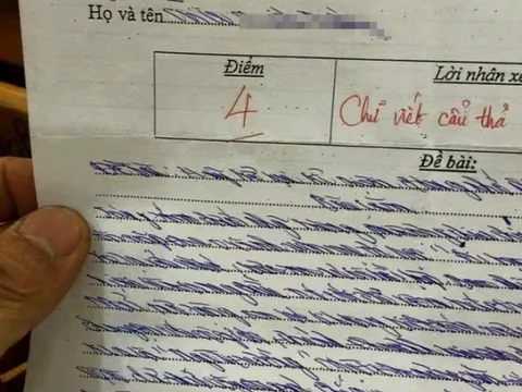 Bó tay với bài văn lớp 8 chữ xấu... "hiểu chết liền"