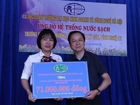 Ủng hộ hệ thống nước sạch cho trường mầm non ở Nghệ An