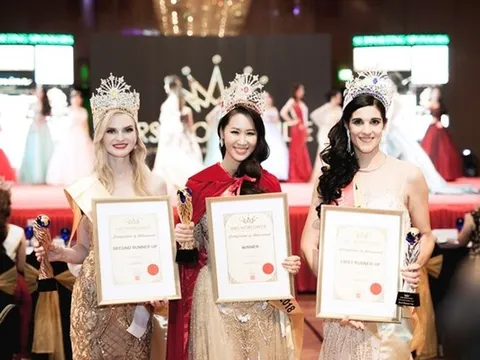 Dương Thùy Linh đăng quang Mrs Worldwide 2018