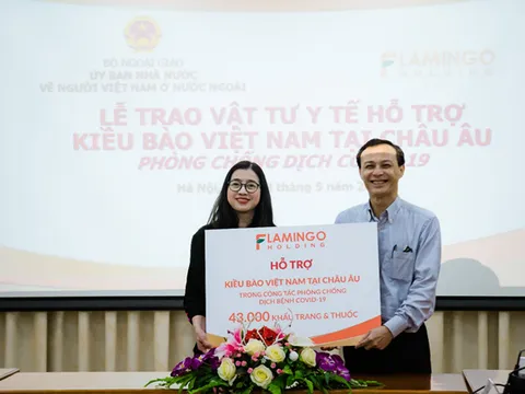 Tập đoàn Flamingo tặng kiều bào tại châu Âu 43 nghìn khẩu trang và dược phẩm nhằm chống dịch Covid-19