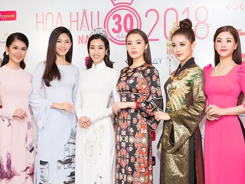 Dàn người đẹp đọ sắc tại họp báo Hoa hậu Việt Nam 2018