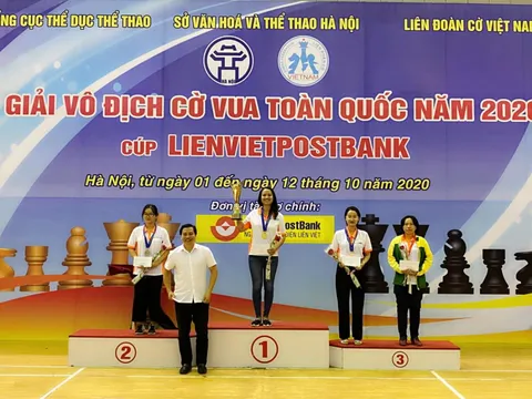 Hai nhà tân vô địch tại giải cờ vua VĐQG 2020