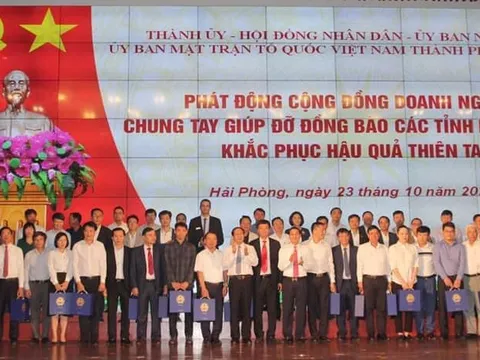 Hơn 90 tỷ đồng được doanh nghiệp Hải Phòng quyên góp ủng hộ miền Trung