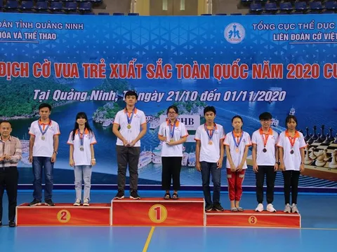 TPHCM nhất toàn đoàn tại giải cờ vua trẻ xuất sắc toàn quốc 2020