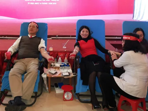 Nghệ An: Tiếp nhận khoảng 1.000 đơn vị máu trong Ngày Chủ nhật đỏ