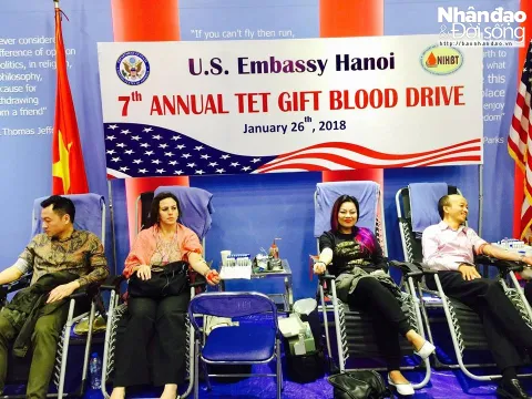 Đại sứ quán Hoa Kỳ tổ chức hiến máu thường niên