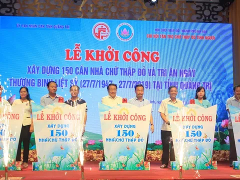 Xây 150 nhà Chữ thập đỏ cho gia đình chính sách, hộ nghèo