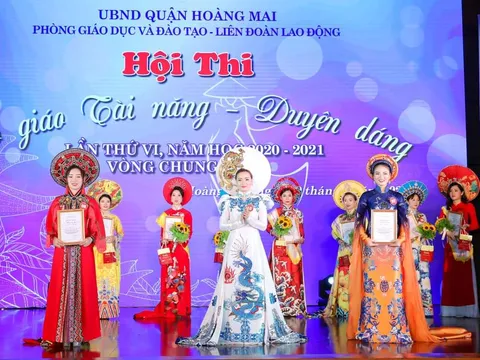 Mầm non Thịnh Liệt giành giải nhất Hội thi 'Cô giáo tài năng duyên dáng ngành GD&ĐT quận Hoàng Mai'