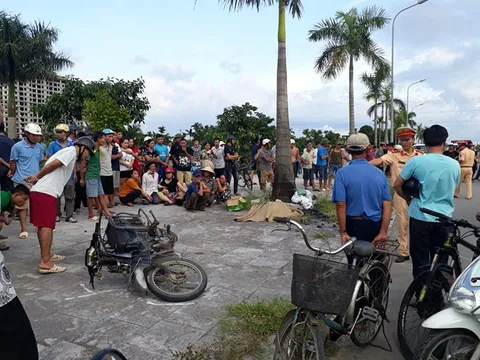 Vợ ngất lịm bên thi thể chồng bị tai nạn tử vong