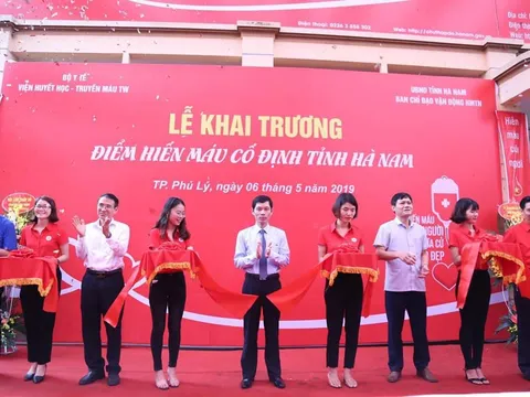 Khai trương điểm hiến máu cố định tỉnh Hà Nam