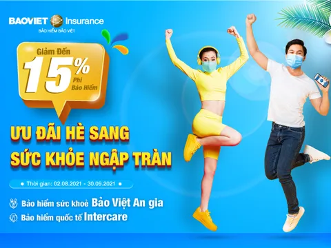 “Ưu đãi hè sang, sức khỏe ngập tràn” Giảm phí đến 15% cùng bảo hiểm Bảo Việt