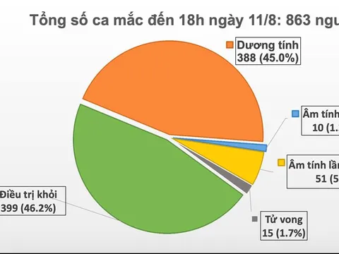 Ngày 11/8, Việt Nam ghi nhận 16 ca mắc Covid-19, trong đó Đà Nẵng có 10 ca