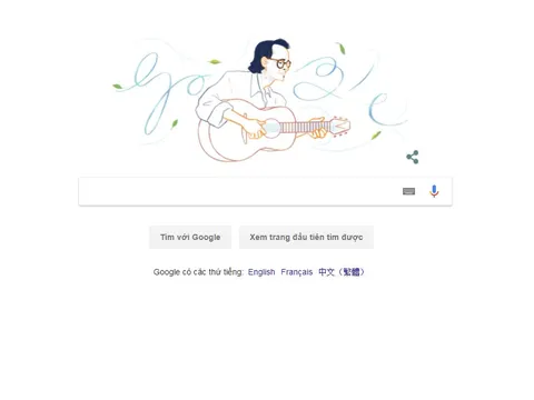 Nhạc sĩ Trịnh Công Sơn được Google vinh danh trên công cụ tìm kiếm