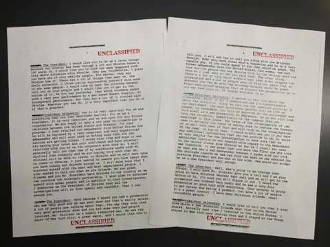 Công khai cuộc điện đàm giữa Tổng thống Trump và Tổng thống Ukraine