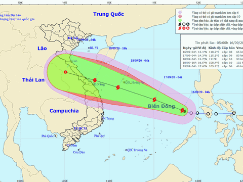 Áp thấp nhiệt đới mạnh lên thành bão số 5