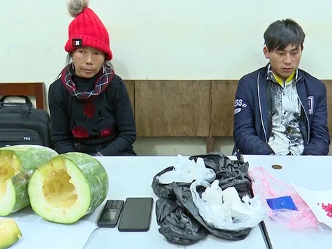 Giấu bánh heroin vào quả bí, 2 đối tượng bị bắt trong đêm giao thừa