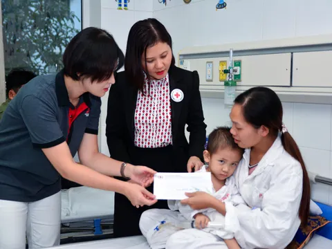 Hội Chữ thập đỏ Việt Nam và Công ty Mitsubishi trao 200 triệu đồng cho các bệnh nhi nghèo