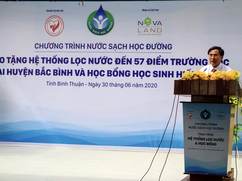 'Nước sạch học đường' đến với giáo viên, học sinh huyện Bắc Bình, Bình Thuận