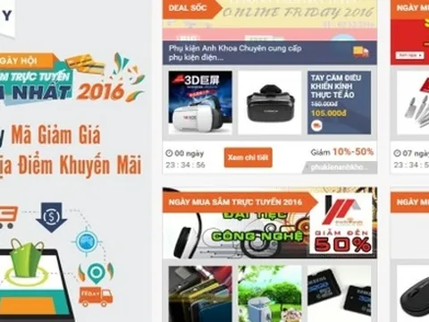 Gần 370.000 sản phẩm khuyến mại trong Ngày mua sắm trực tuyến 2016