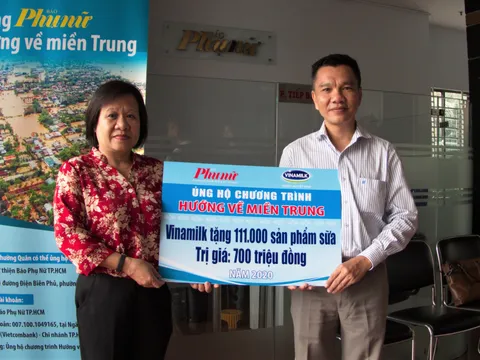 Vinamilk ủng hộ gần 4 tỷ đồng, chia sẻ khó khăn với đồng bào miền Trung