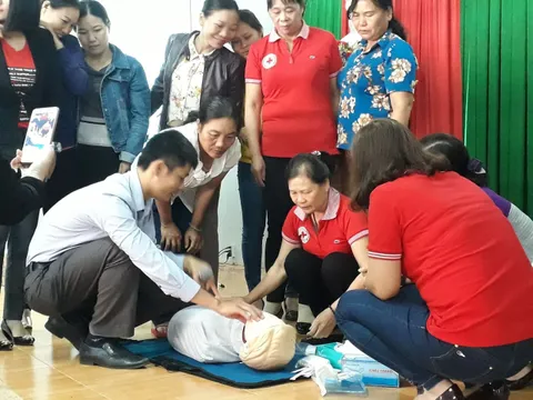 Đắk Nông: Nâng cao kỹ năng sơ cấp cứu ban đầu cho cán bộ chữ thập đỏ