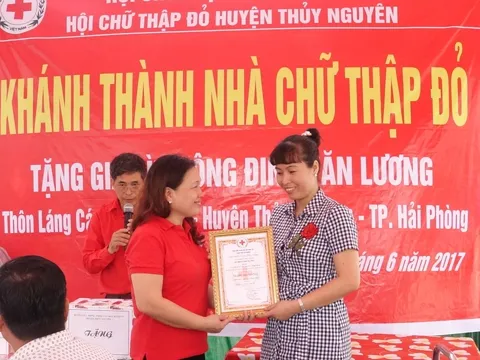 Hội Chữ thập đỏ thành phố Hải Phòng tổ chức khánh thành nhà Chữ thập đỏ