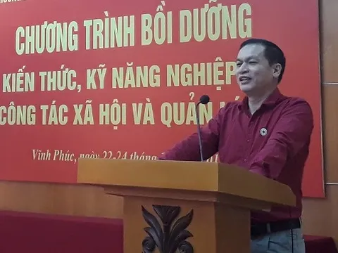 Bồi dưỡng nghiệp vụ công tác xã hội và quản lý CA cho cán bộ Chữ thập đỏ