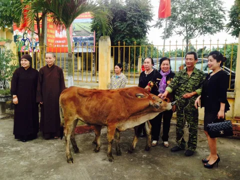 Hội CTĐ Hải Phòng: Trao tặng bò giống sinh sản